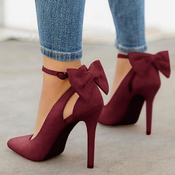 Women High Heels Brand Pumps Women Shoes Pointed Toe Buckle Strap Butterfly Summer Sexy Party Shoes Wedding Shoes image 3