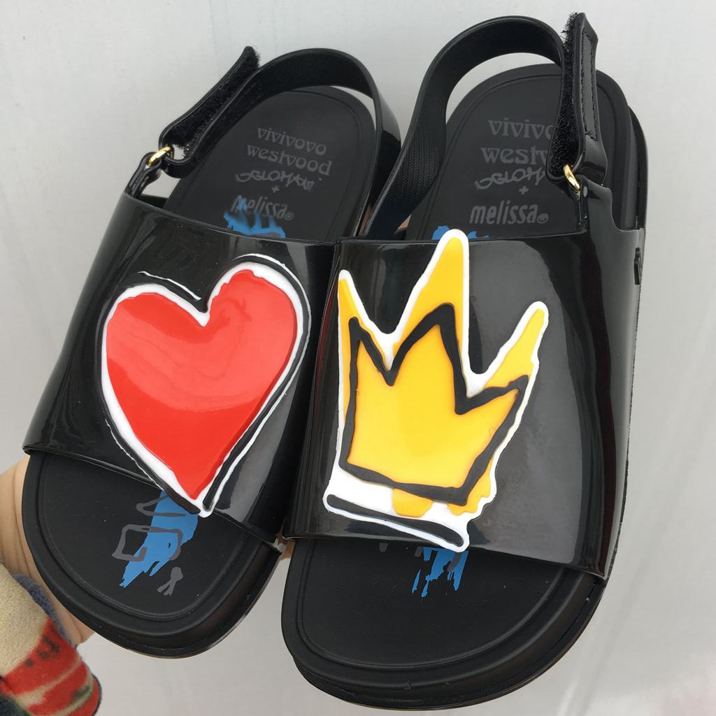 Crown and Red Heart Mini Sandals Summer Rain Shoes Jelly Shoe image 6