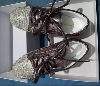 Sneakers Women Flats Golden Silver Shoes Rhinestone Bling Casual Shoes Korean Luxury Creepers Superstar Shoes Streetwear image 10
