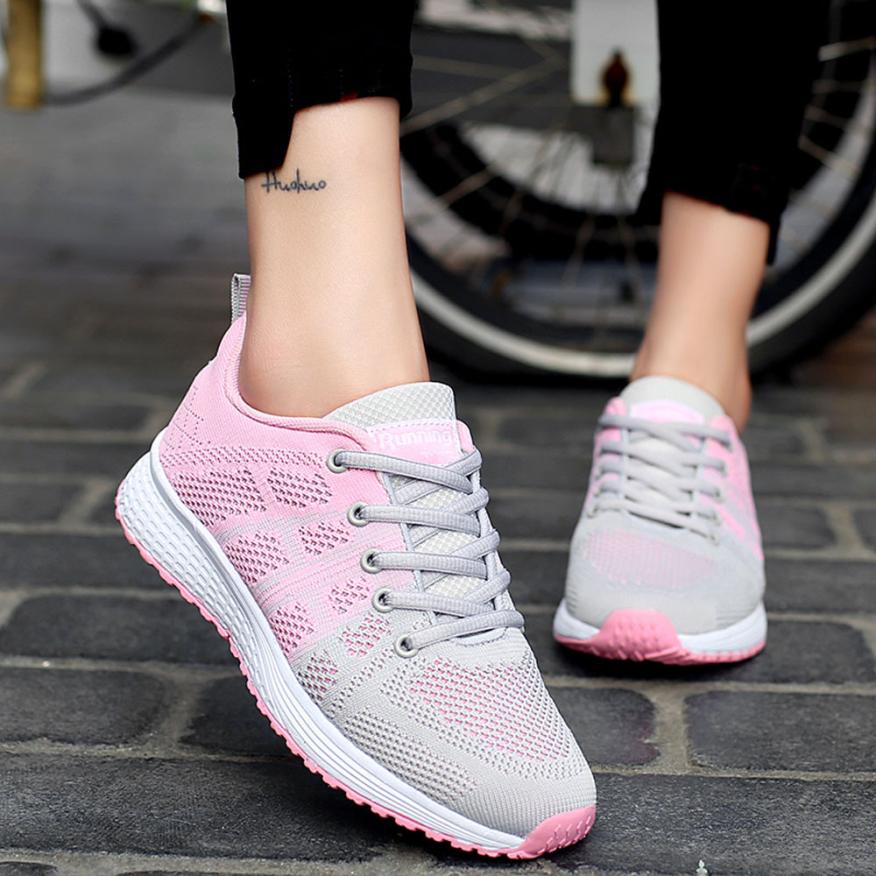 Sport Women Cushion Sports Shoes Outdoor Breathable Rose Mesh Sneakers image 6