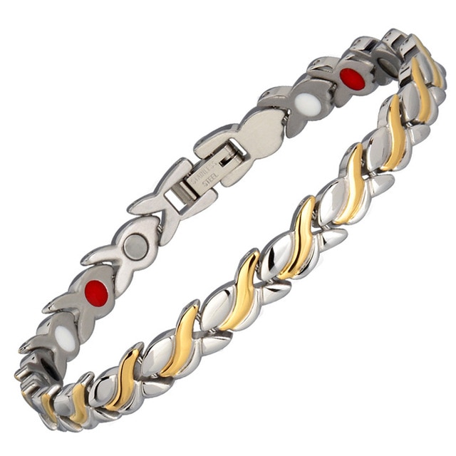 A confident individual wearing the bracelet, smiling, radiating vitality and comfort