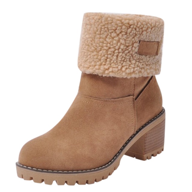 Women's Shoes Snowboots Ladies Winter Flock Shoes Flock Warm Boots Martinas Snow Boots image 5