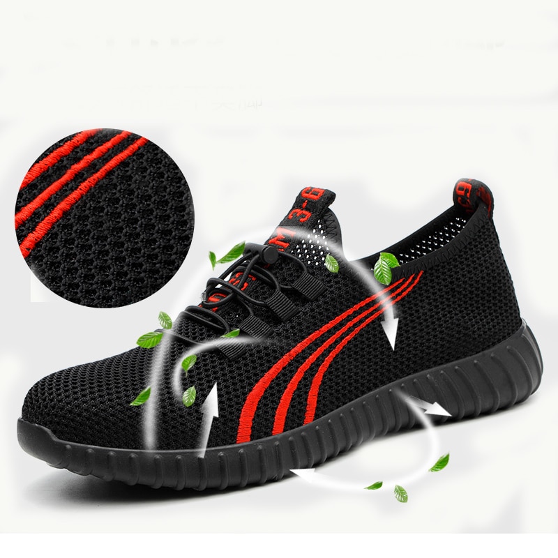 Men's Breathable Work Safety Shoes Men Outdoor Anti-slip Steel Puncture Proof Construction Safety Boots Shoes image 5