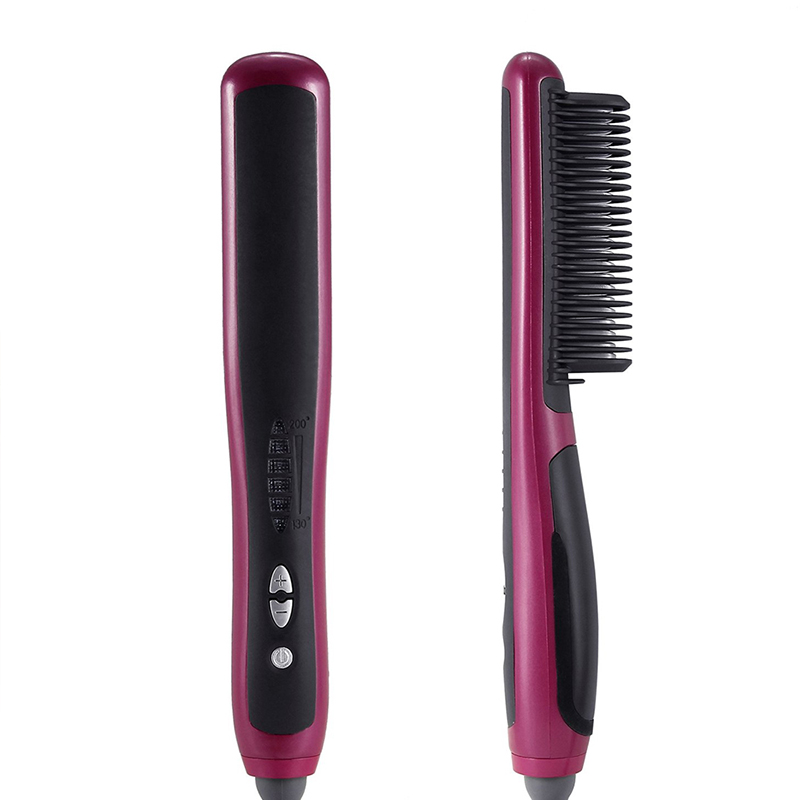 Front and side views of integrated heated comb