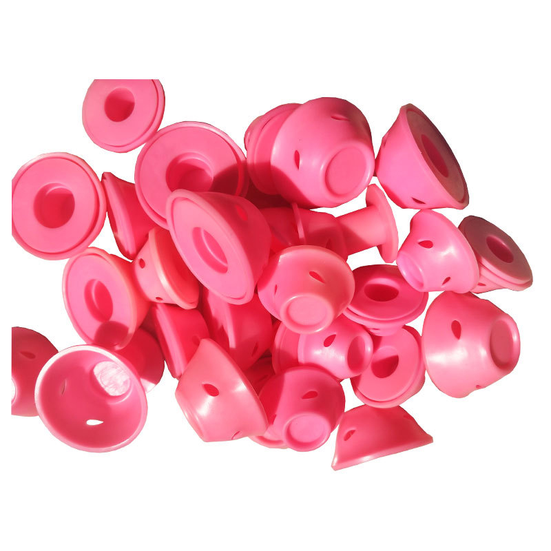 Close-up of flexible cup-shaped silicone rollers