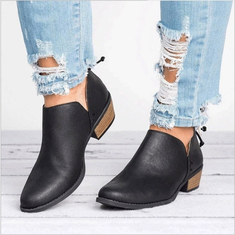 Women Winter Boots Slip On Women Causal Ankle Boots Platform Shoes image 6
