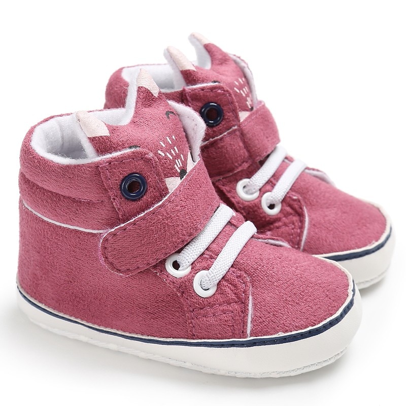 Baby Autumn Shoes Kid Boy Girl Fox Head Lace Cotton Cloth First Walker Anti-slip Soft Sole Toddler Sneaker 1 Pair image 13