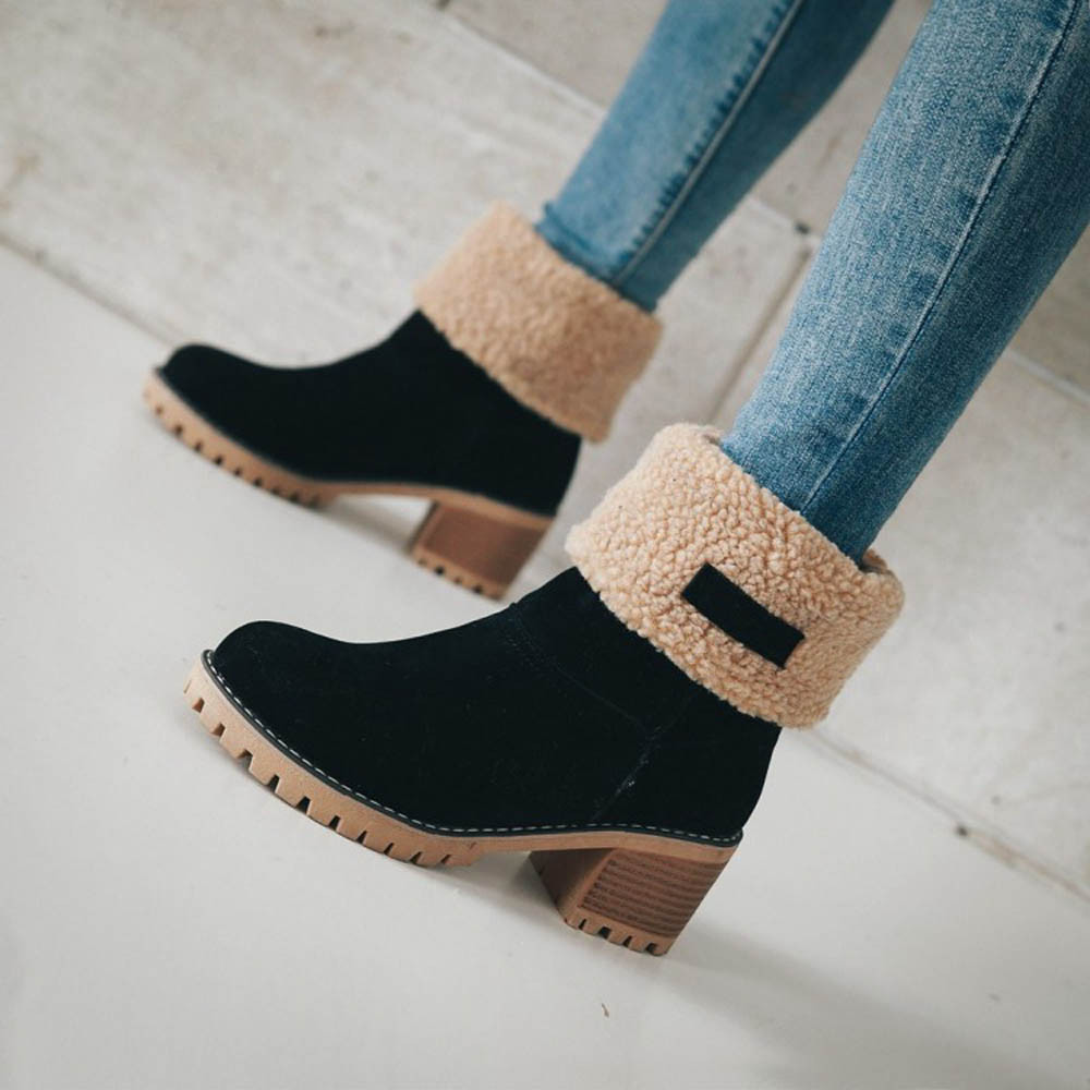 Women's Shoes Snowboots Ladies Winter Flock Shoes Flock Warm Boots Martinas Snow Boots image 8