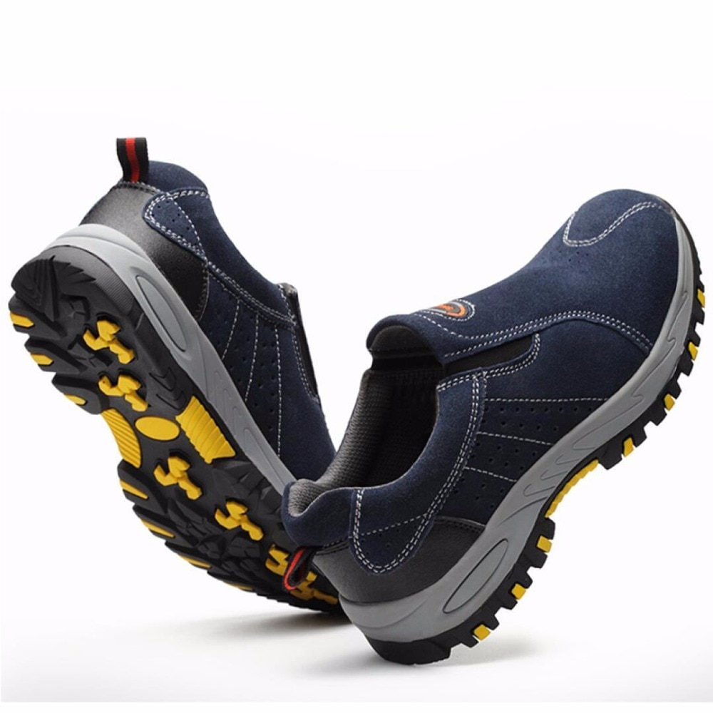 Steel Toe Safety Work Shoes Men 2018 Summer Breathable Slip On Casual Boots Mens Labor Insurance Puncture Proof Shoe image 4