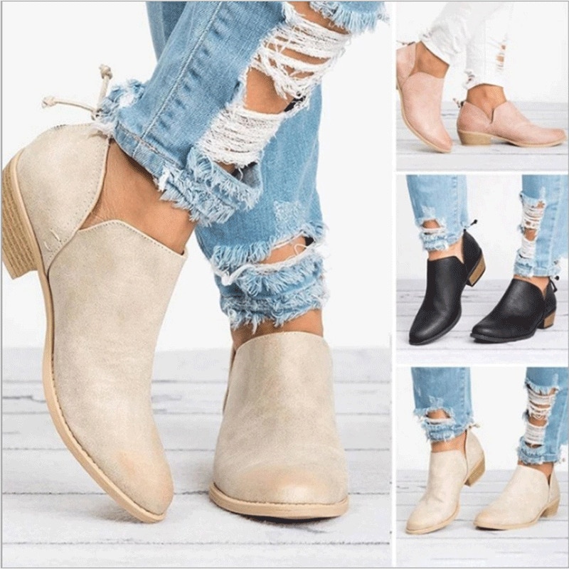 Women Winter Boots Slip On Women Causal Ankle Boots Platform Shoes image 5