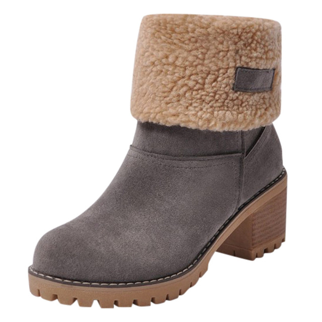 Women's Shoes Snowboots Ladies Winter Flock Shoes Flock Warm Boots Martinas Snow Boots image 4