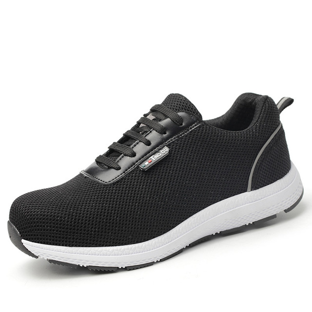 Men's Safety Shoes Men Steel Toe Cap Breathable Mesh Ultral Light Casual Shoes Labor Insurance Protective Steel Toe Work Shoes