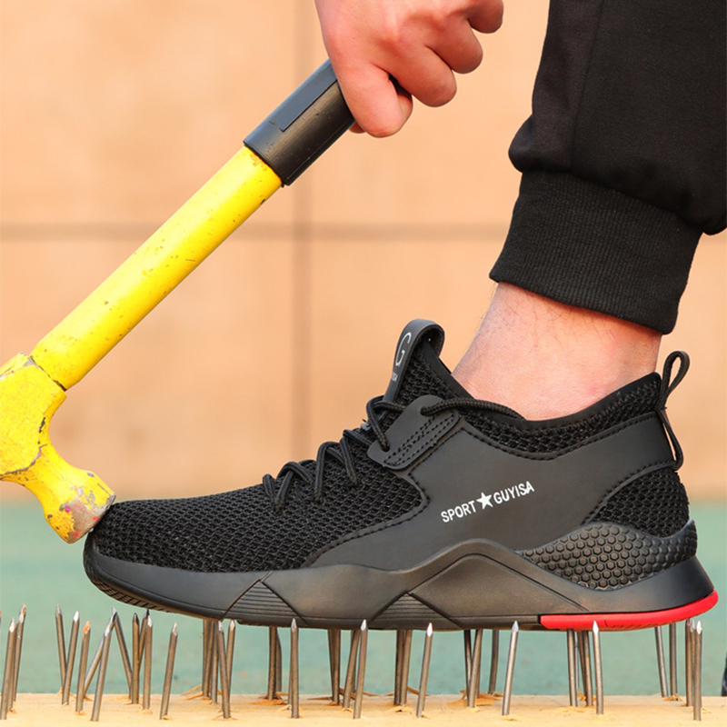 Mens Steel Toe Work Shoes Casual Breathable Outdoor Sneakers Puncture Proof Boots Comfortable Industrial Safety Shoe Men image 4