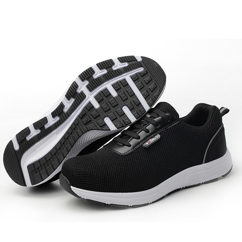 Men's Safety Shoes Men Steel Toe Cap Breathable Mesh Ultral Light Casual Shoes Labor Insurance Protective Steel Toe Work Shoes image 5