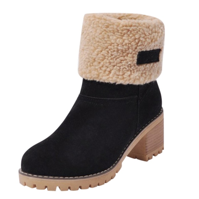 Women's Shoes Snowboots Ladies Winter Flock Shoes Flock Warm Boots Martinas Snow Boots image 6