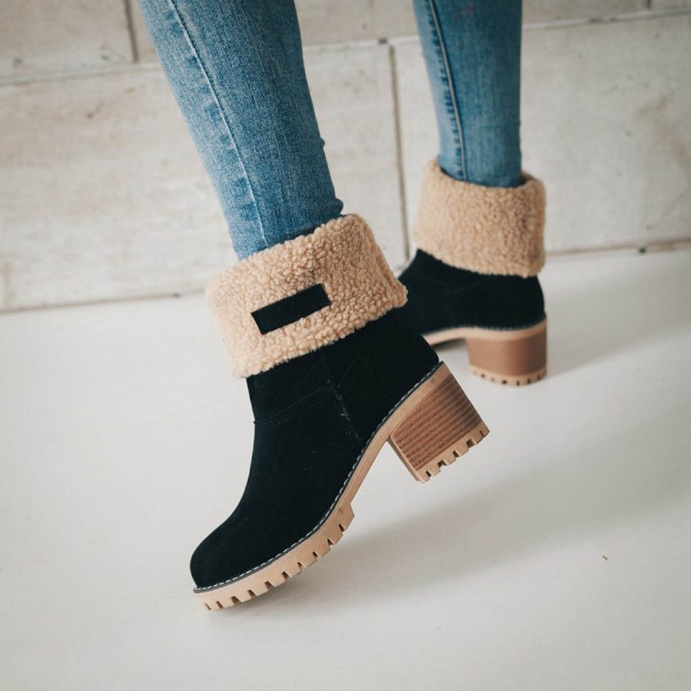 Women's Shoes Snowboots Ladies Winter Flock Shoes Flock Warm Boots Martinas Snow Boots image 10