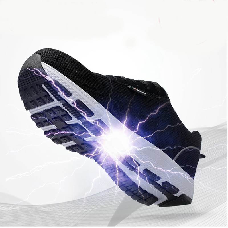 Men's Safety Shoes Men Steel Toe Cap Breathable Mesh Ultral Light Casual Shoes Labor Insurance Protective Steel Toe Work Shoes image 4