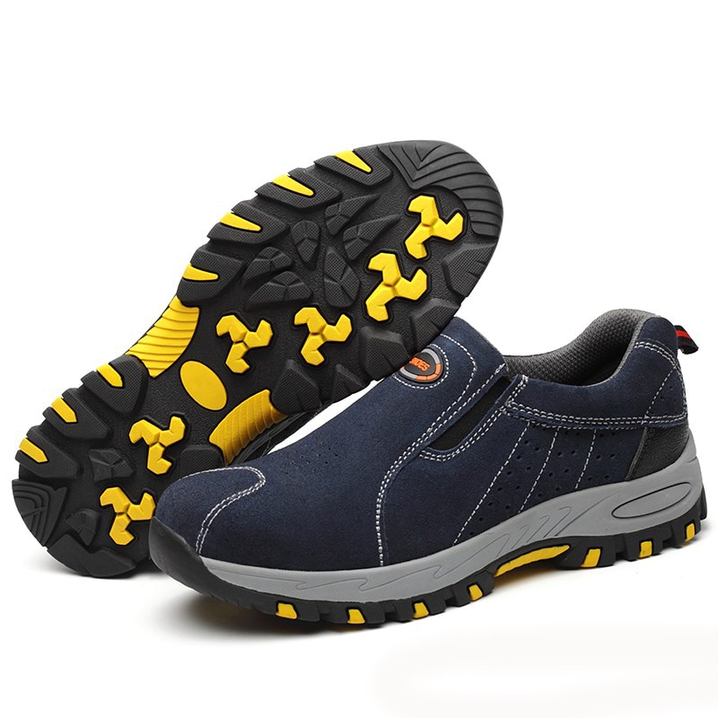 Steel Toe Safety Work Shoes Men 2018 Summer Breathable Slip On Casual Boots Mens Labor Insurance Puncture Proof Shoe image 3