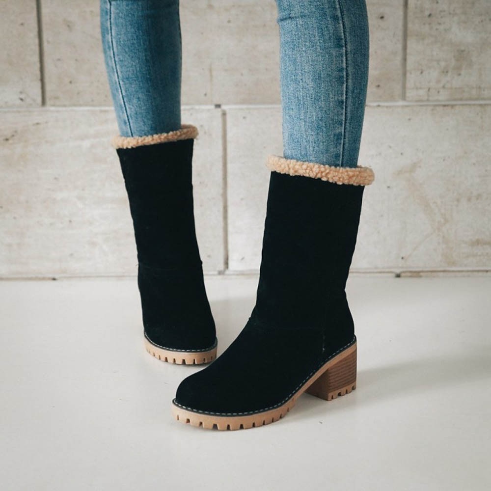 Women's Shoes Snowboots Ladies Winter Flock Shoes Flock Warm Boots Martinas Snow Boots image 9
