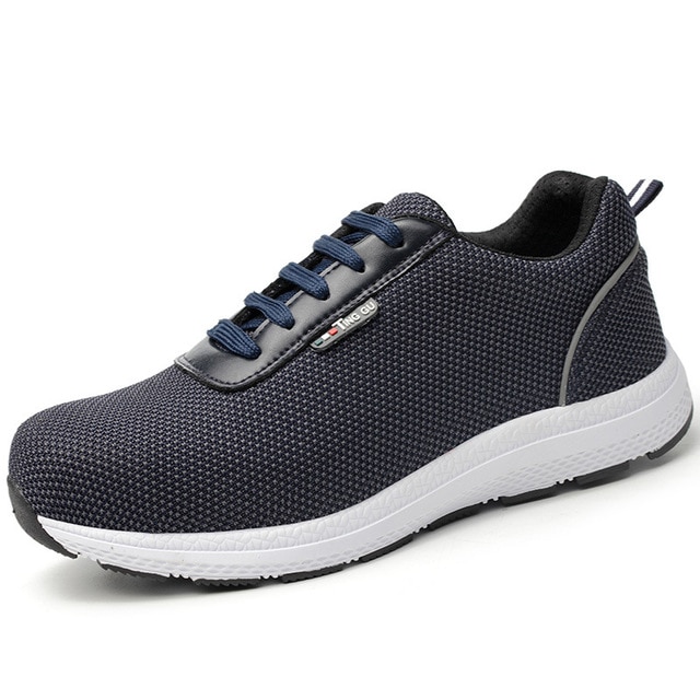 Men's Safety Shoes Men Steel Toe Cap Breathable Mesh Ultral Light Casual Shoes Labor Insurance Protective Steel Toe Work Shoes image 3