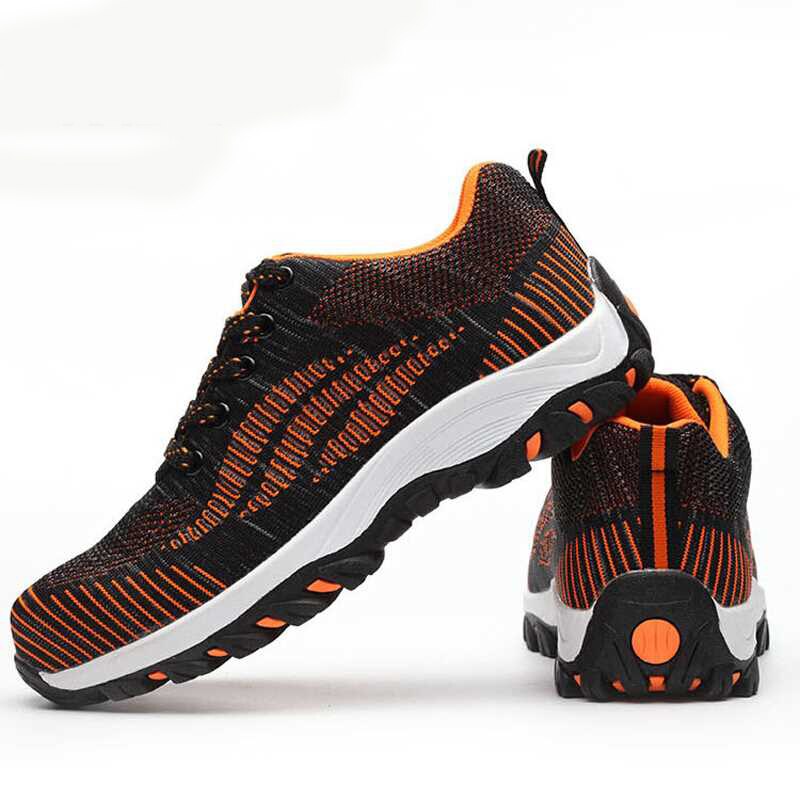 Men's Steel Toe Cap Work Safety Shoes Men Breathable Outdoor Anti-slip Steel Puncture Proof Construction Safety Boots Shoes image 5