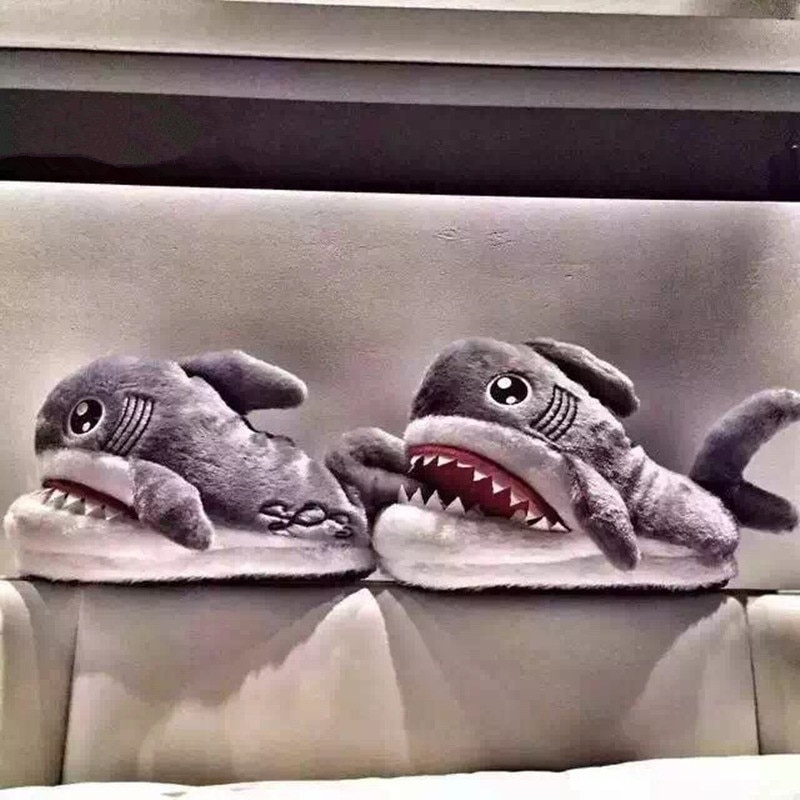 Winter Slippers Women and Men Shark Slipper Cotton Warm Indoor slippers Lovely Cartoon Women Slippers Unisex image 6