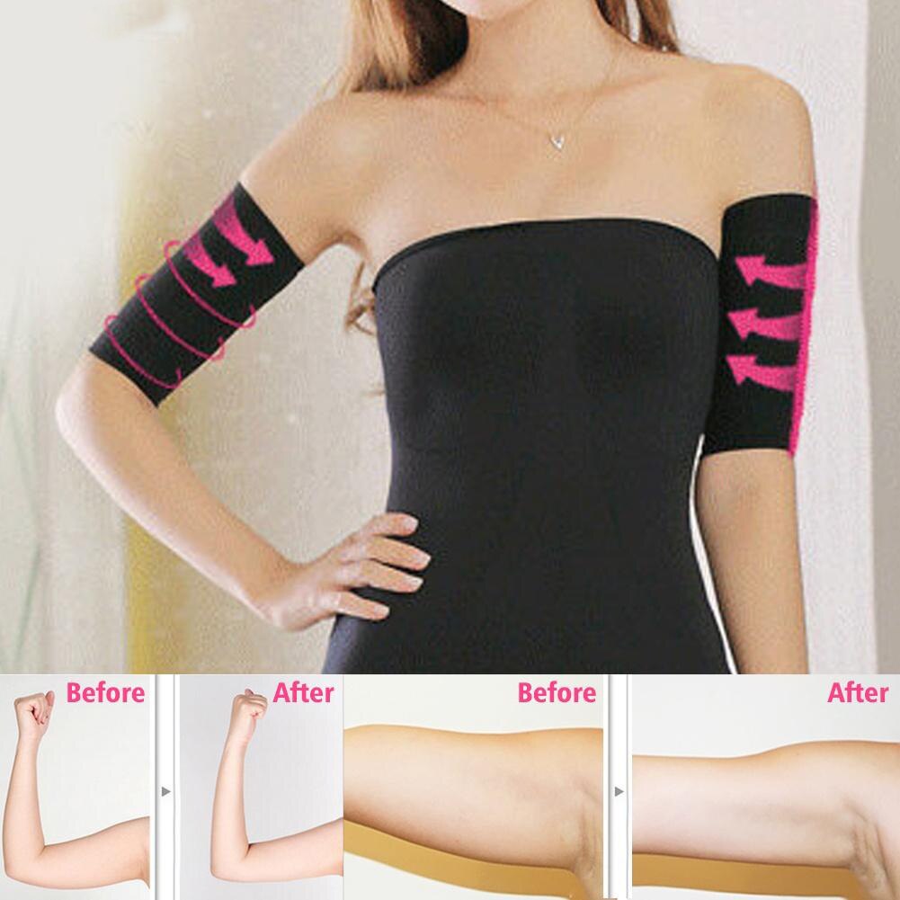 Split before-and-after panels showing arm definition improvement and cellulite reduction