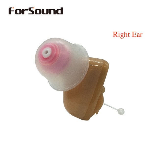 The device with both eartip dome options, showing customization and comfort fit