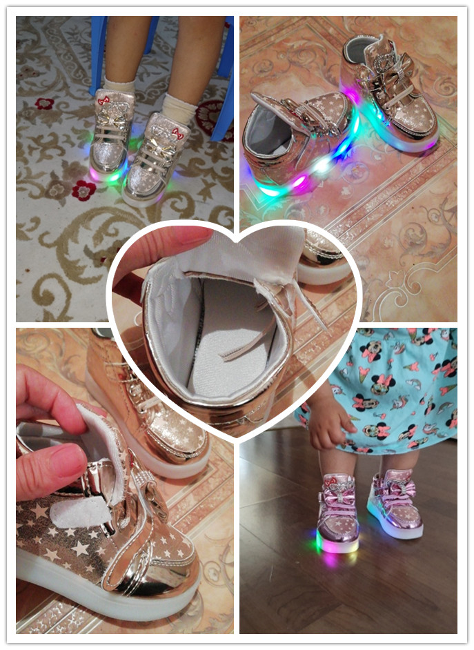 Toddler Baby Shoes Sneakers For Children Girl Boys Star Luminous Child Casual Colorful Light Shoes Sneakers image 6