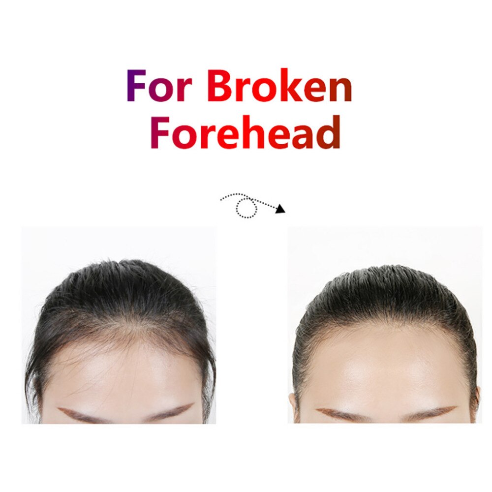 Forehead hairline smoothed with finishing stick