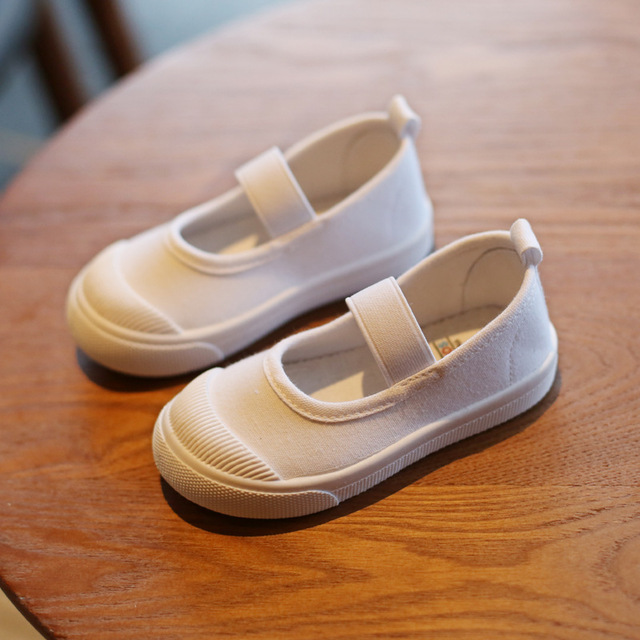 White Kids Canvas Shoes For Girls And Boys Kids Trainers Soft Cloth Shoes Boys Girls Baby Toddler Shoes image 3