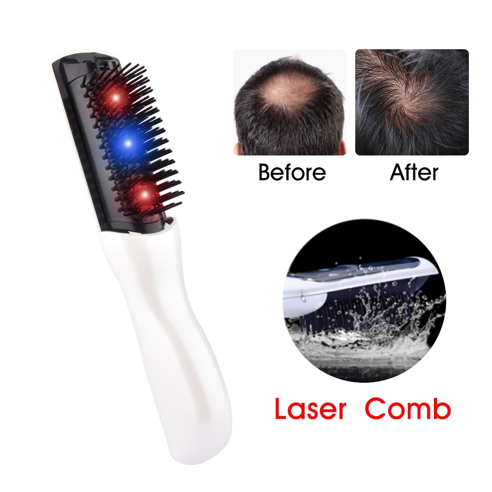 Red and blue light emitters on laser comb head