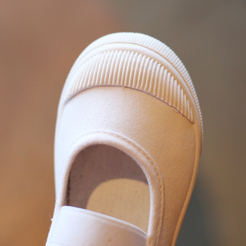 White Kids Canvas Shoes For Girls And Boys Kids Trainers Soft Cloth Shoes Boys Girls Baby Toddler Shoes image 7