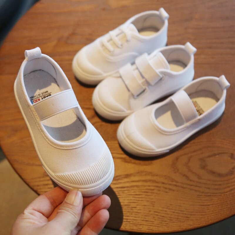 White Kids Canvas Shoes For Girls And Boys Kids Trainers Soft Cloth Shoes Boys Girls Baby Toddler Shoes image 8