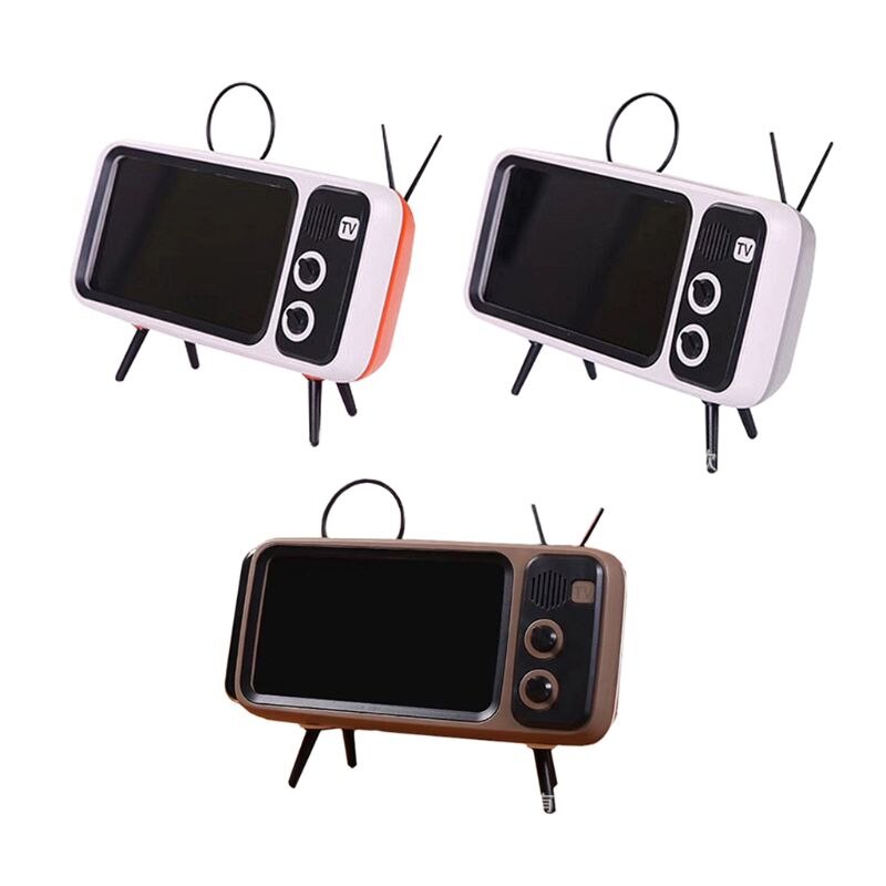 Retro TV Mobile Phone Screen Stand Cell Phone Mounts Holder for 4.7-5.5in mini Waterproo Mobile