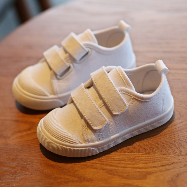 White Kids Canvas Shoes For Girls And Boys Kids Trainers Soft Cloth Shoes Boys Girls Baby Toddler Shoes image 5