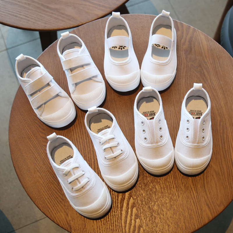 White Kids Canvas Shoes For Girls And Boys Kids Trainers Soft Cloth Shoes Boys Girls Baby Toddler Shoes image 9