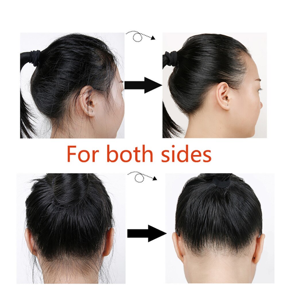 Finished ponytail with smoother loose edges