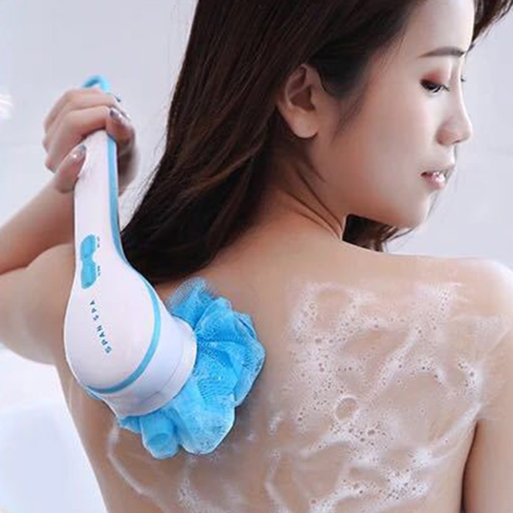5 In 1 Electric Bath Shower Brush Exfoliation Spin Spa Massage Body Clean Brush Electric Massage