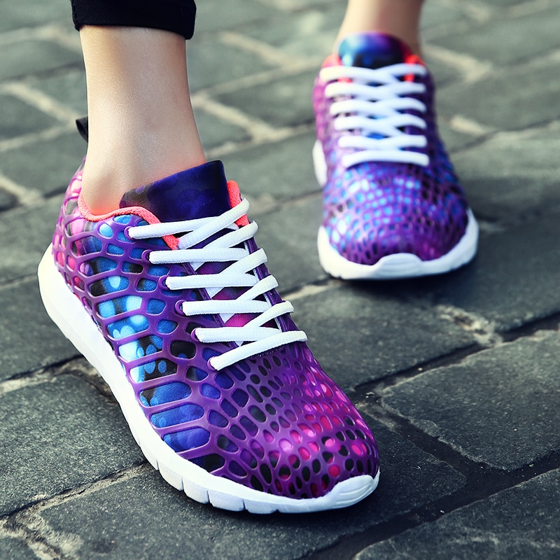 Sneakers Men Women Female Running Shoes Sport Shoes Woman Lace-Up chaussure femme Breathable Camouflage Mesh image 13