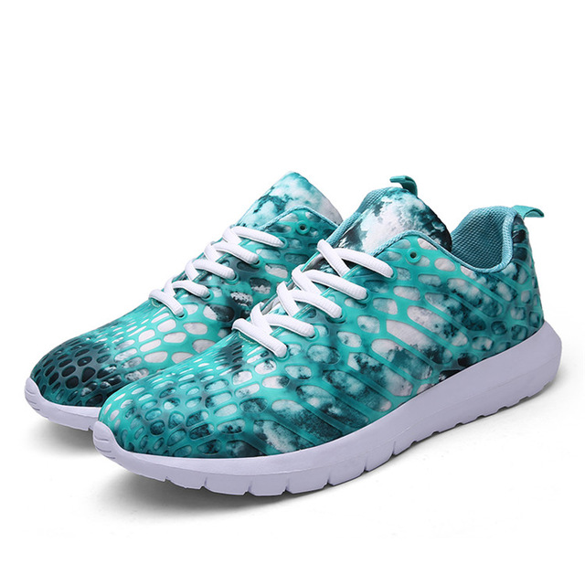 Sneakers Men Women Female Running Shoes Sport Shoes Woman Lace-Up chaussure femme Breathable Camouflage Mesh image 3