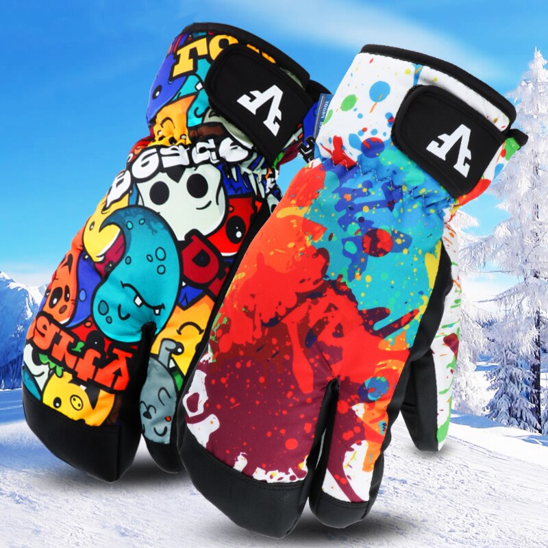 Men Women Kids Winter Warm Snowboarding Ski Gloves Snow Mittens Waterproof Cycling Skiing Snowmobile