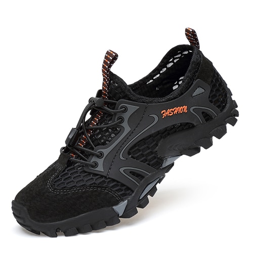 Summer Breathable Men Hiking Shoes Suede + Mesh Outdoor Men Sneakers Climbing Shoes Men Sport Shoes Quick-dry Water Shoes image 5