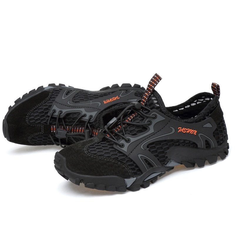 Summer Breathable Men Hiking Shoes Suede + Mesh Outdoor Men Sneakers Climbing Shoes Men Sport Shoes Quick-dry Water Shoes image 6