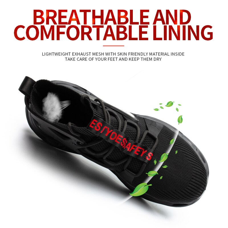 Men's Safety Shoes Work Shoes Non-slip EVA Four Breathable Men's Safety Shoes Size 48 image 5