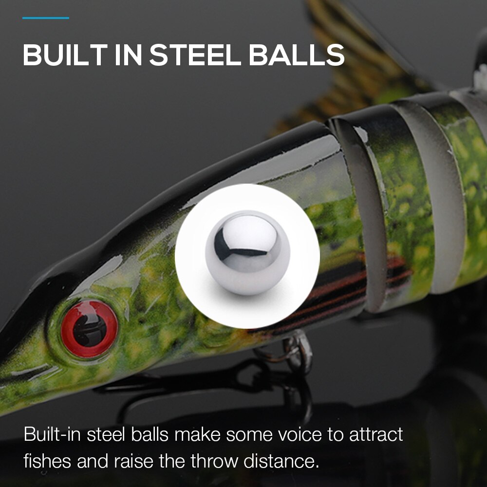TREHOOK 10cm/12.5cm Pike Wobblers for Fishing Artificial Bait Hard