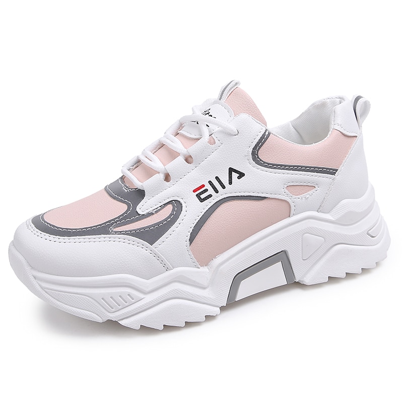 Sneakers Women Breathable Mesh Casual Shoes Female Sneaker Lace Up High Leisure Women Vulcanize Shoe Platform image 9