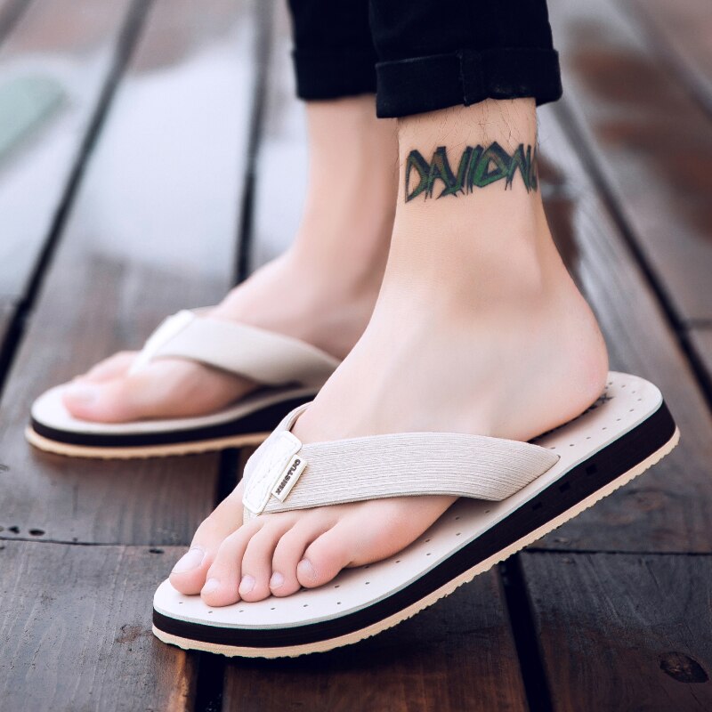 XMISTUO Summer Youth Slippers Of Fish Men Massage Non-Slip Cool Outside Flip Flops Breathable Thick-Soled Toe Sandals image 4