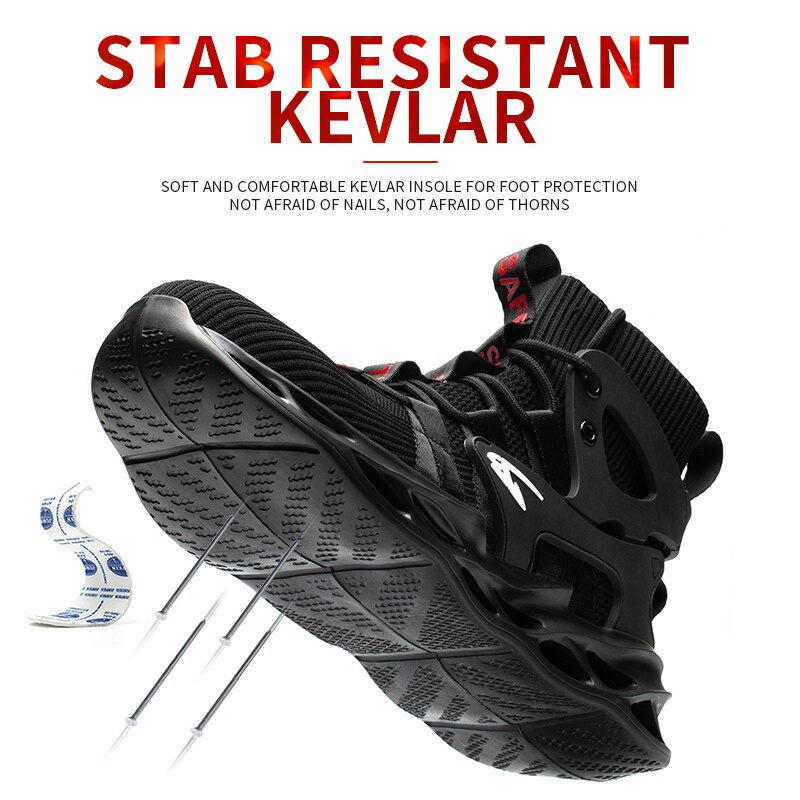 Men's Safety Shoes Work Shoes Non-slip EVA Four Breathable Men's Safety Shoes Size 48 image 6