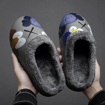 EVA Winter Leisure Home Women Shoes Non-Slip Warm Simple Slippers Thick Sole Waterproof Household Chaussures For Men image 3